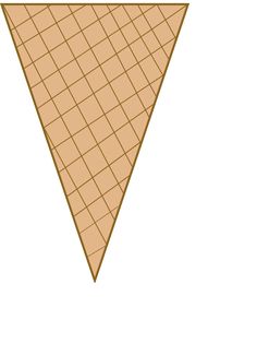 Ice cream cones and cream on cliparts