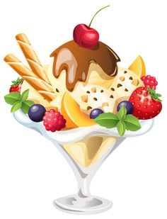 Ice cream sundaes free icon and on cliparts