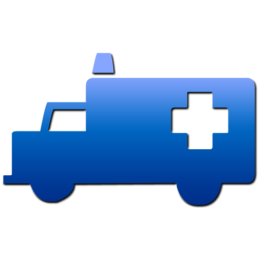 Image of ambulance clipart 6 blue gradient symbol