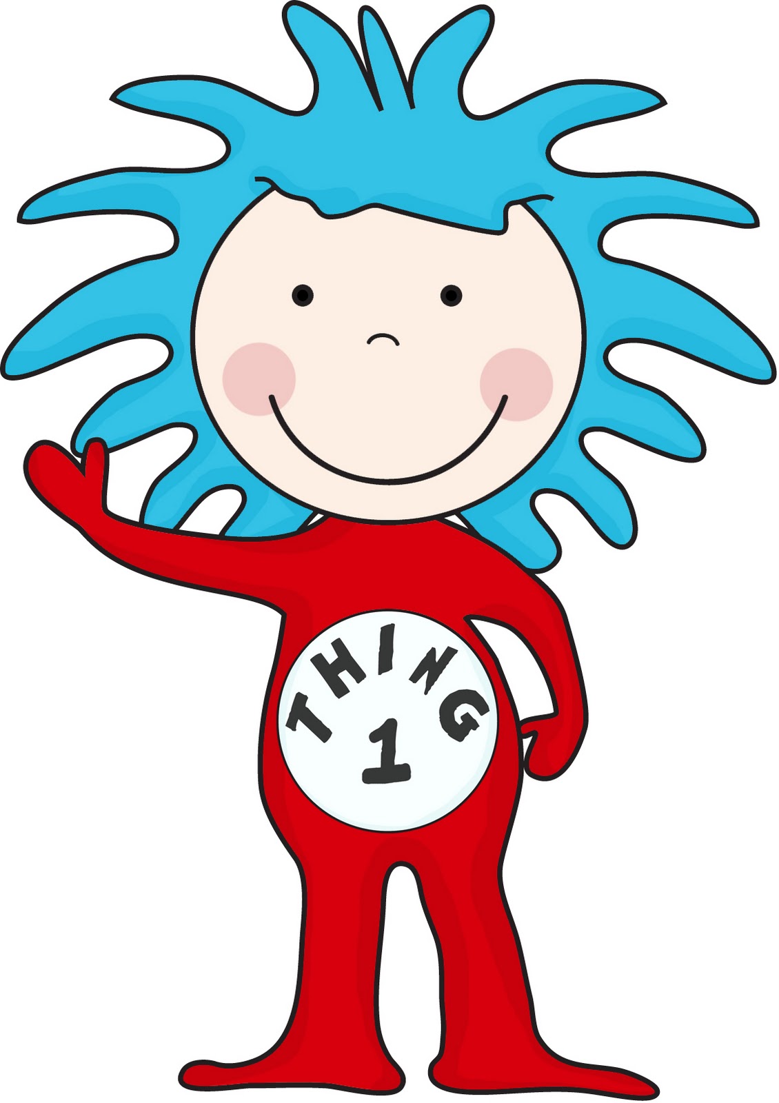 Images for cat in the hat thing 1 and 2 clip art clipart 3