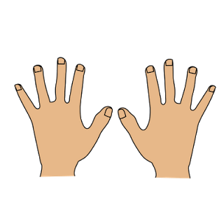 Only 2 hands clipart kid