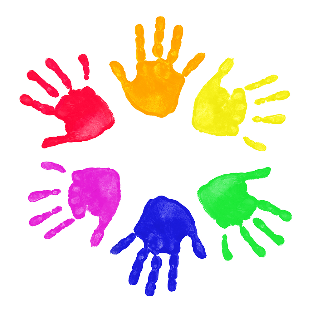 Painted hands clipart