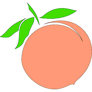 Peach clip art clipart photo 2