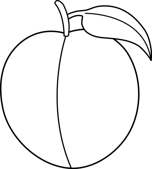 Peach clipart black and white free images 2