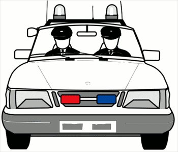 Police car clip art 3