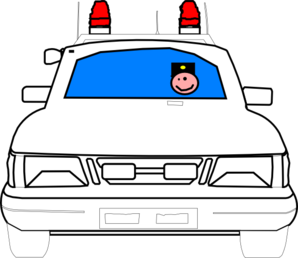 Police car clip art at vector clip art