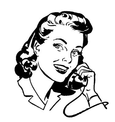 Retro pictures telephone and on clip art