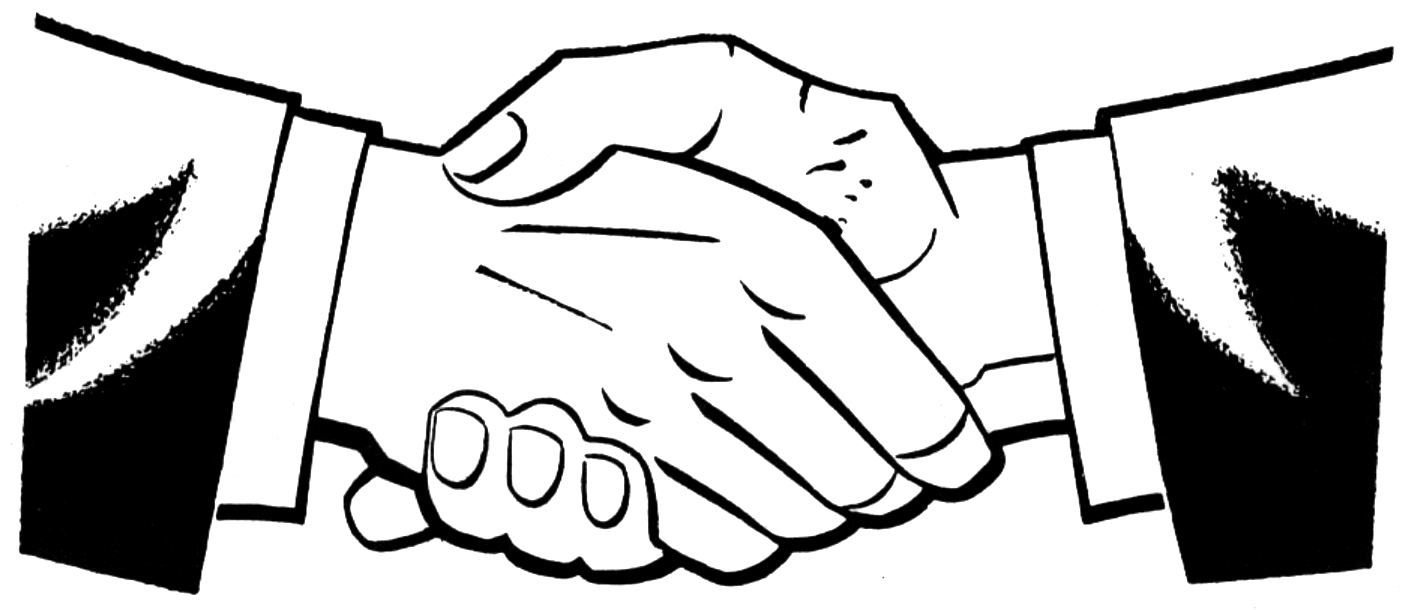 Shaking hands clipart kid