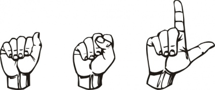 Sign language hands clipart