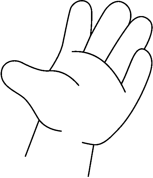 Two hands clipart black and white free
