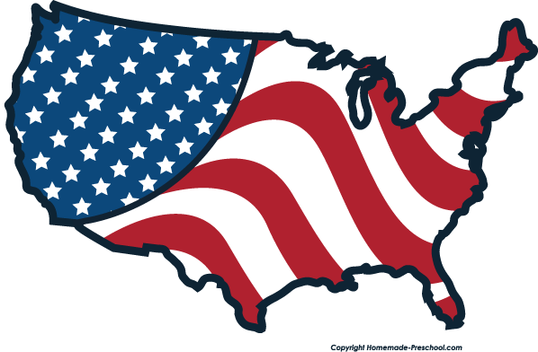 Us flag free american flags clipart 4