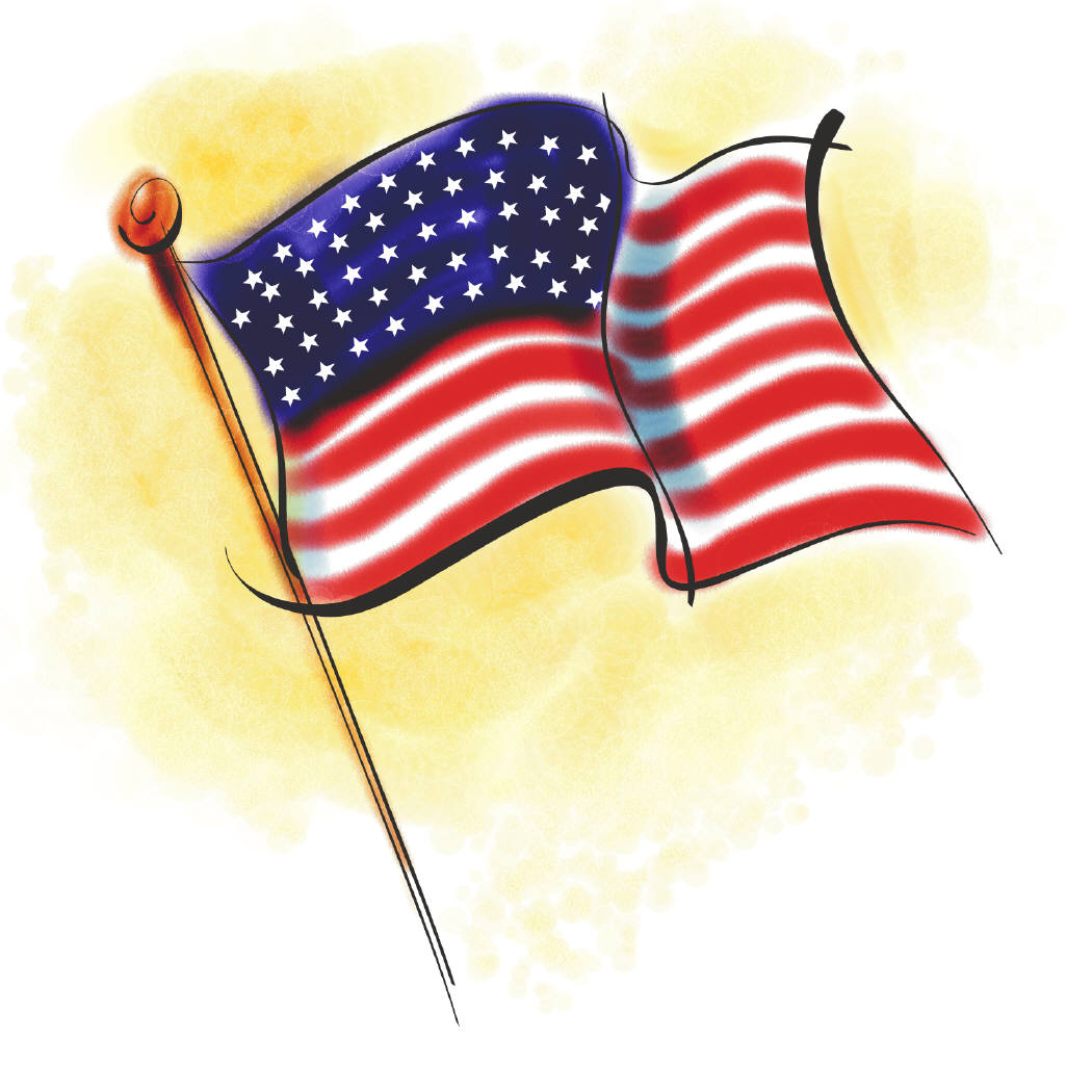 clipart picture of american flag