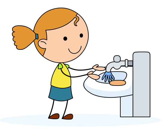 Wash your hands clipart kid