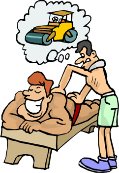 Active massage therapy clinic clip art image