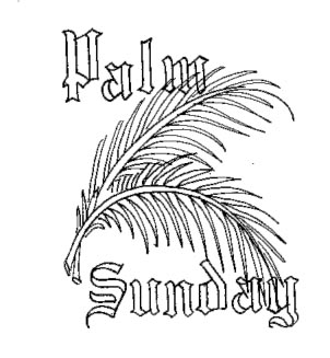 Beautiful palm sunday coloring pages and clip art pictures 2