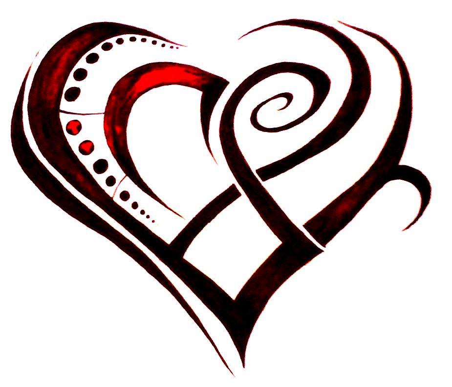 Celtic heart tattoo clipart