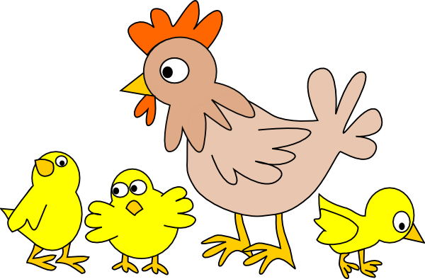 Chicken and chick clipart