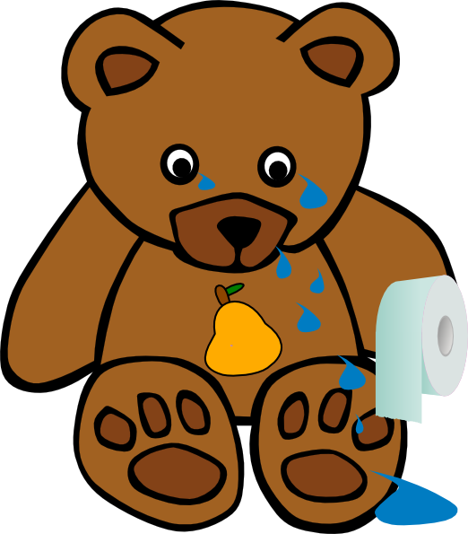 Crying bear clipart