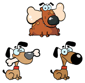 Dogs clipart image three cartoon