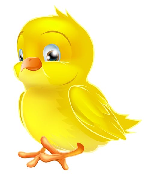 Easter chick and yellow on clip art