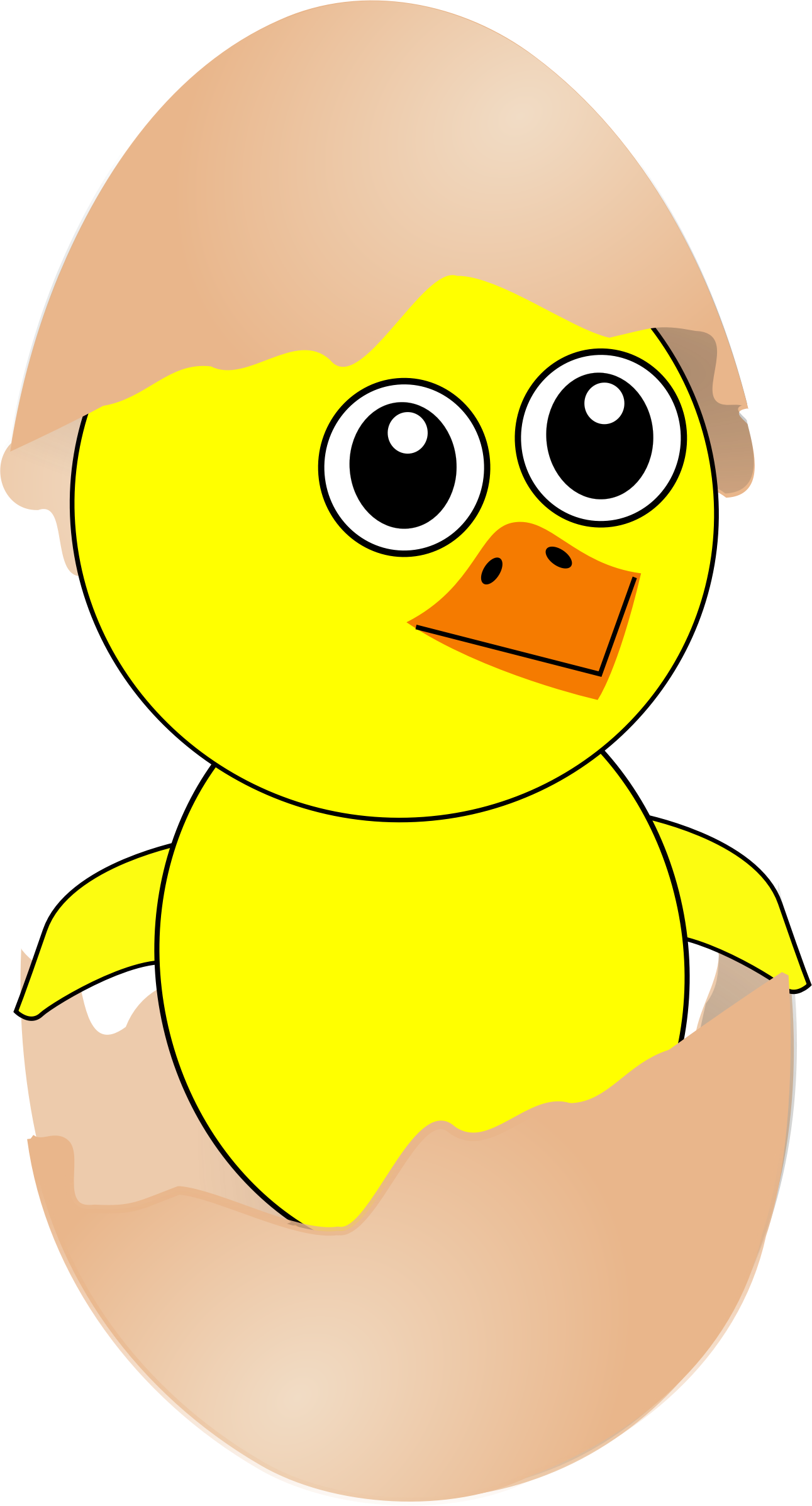 Easter chick cartoon clipart