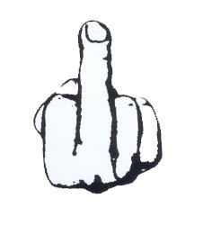Flipping off middle finger clipart 2