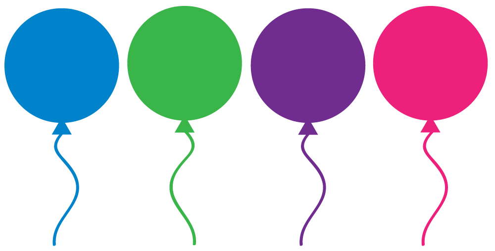 Free birthday balloons clipart for party decor websites signs