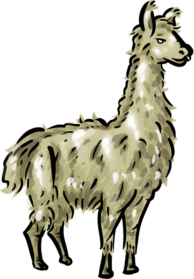 Free llama clipart 1 page of public domain clip art image