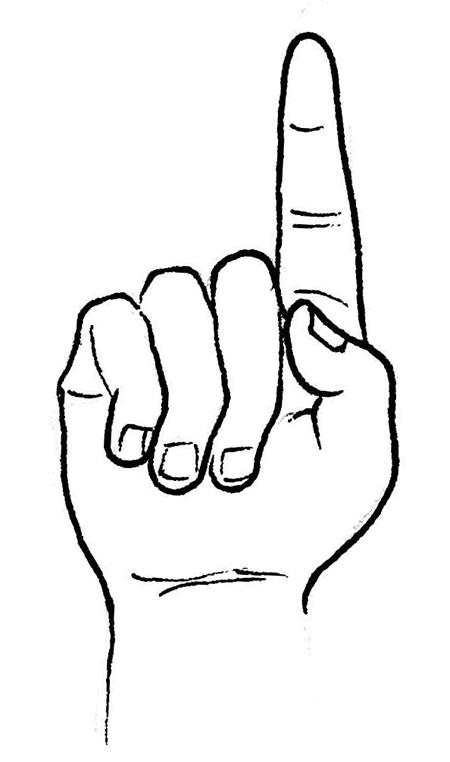 Free middle finger clipart image