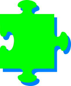 Green blue puzzle clip art at vector clip art