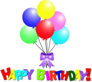 Happy birthday balloons clipart