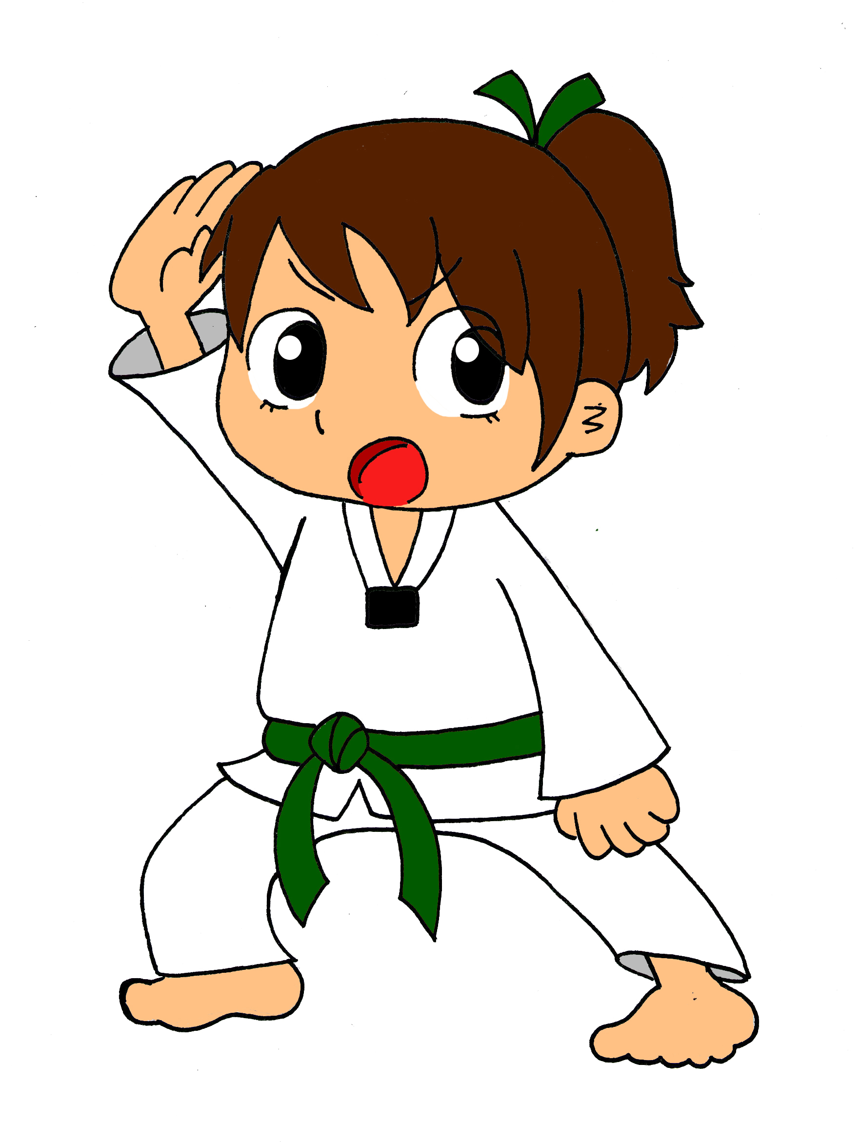 Karate cartoon clipart kid 2