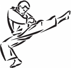 Karate figures clipart