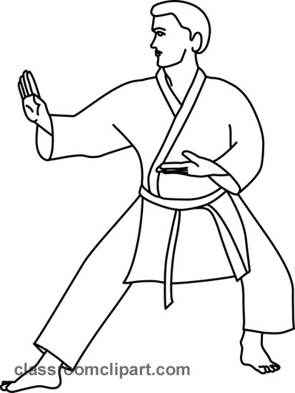 Karate master clipart image