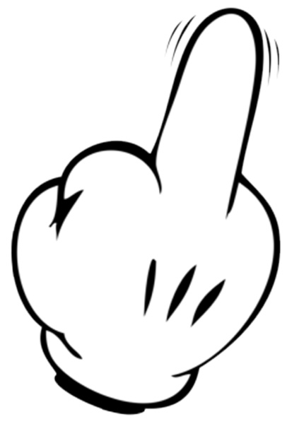 Mickey mouse middle finger clipart