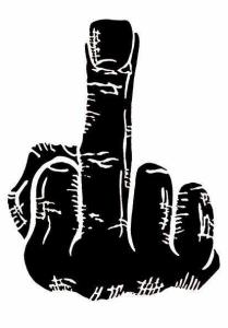 Middle finger cartoons clipart