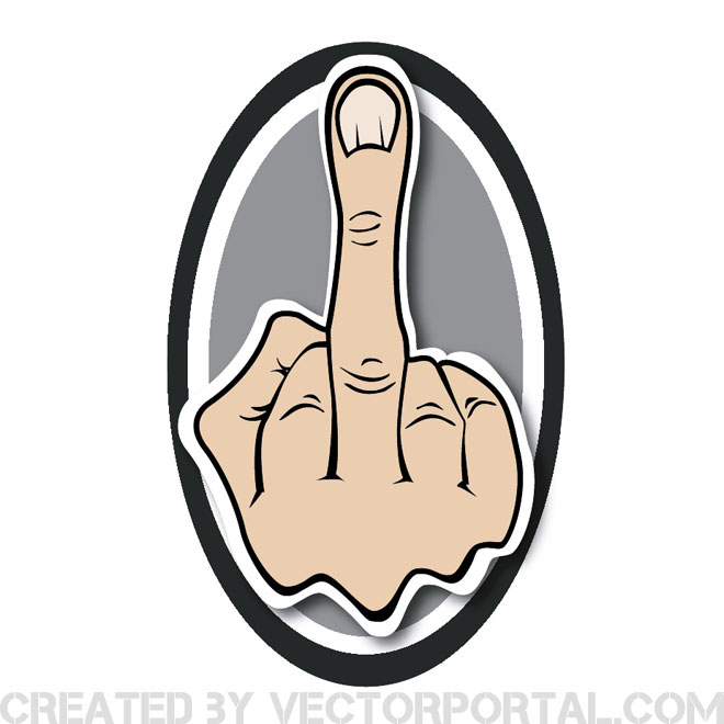 Middle finger free vector freevectors cliparts