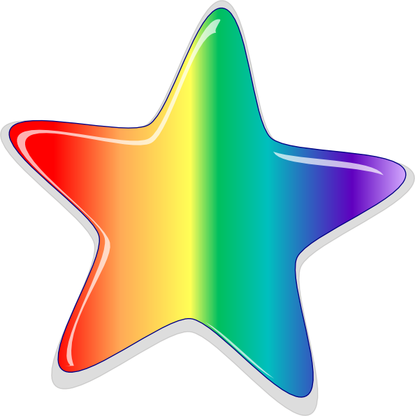 Rainbow starburst clipart
