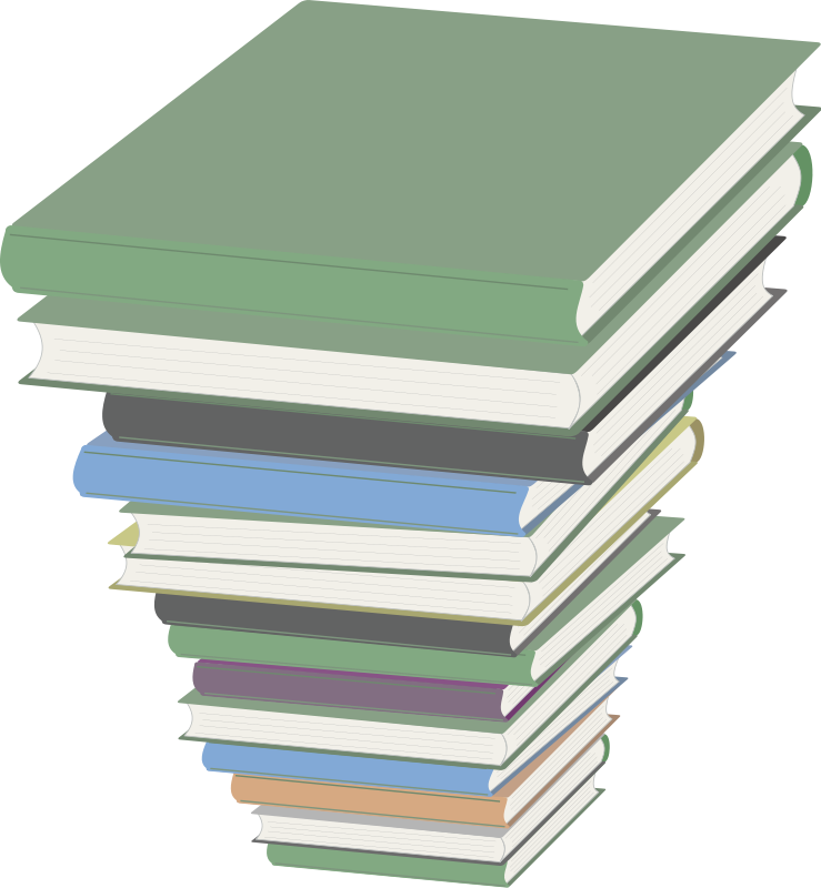 Small stack of books clipart 3