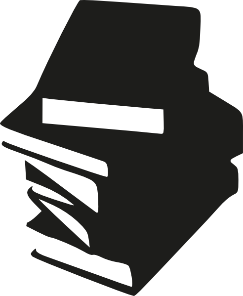 Stack of books black and white clipart kid 2