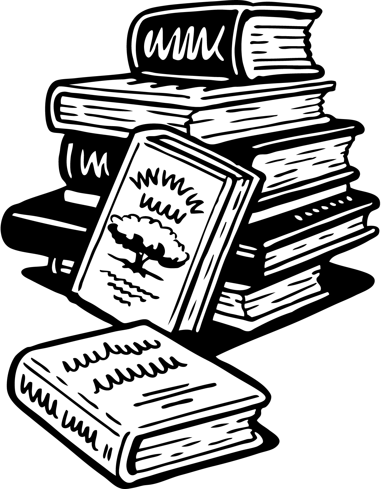 Stack of books clipart 16