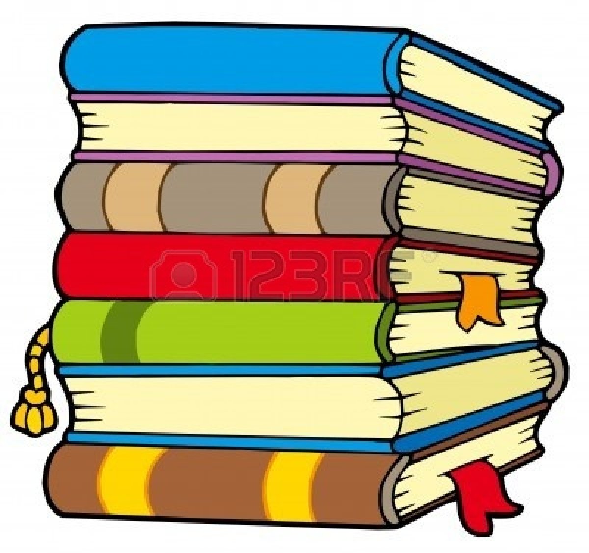 Stack of books pile of books clipart kid