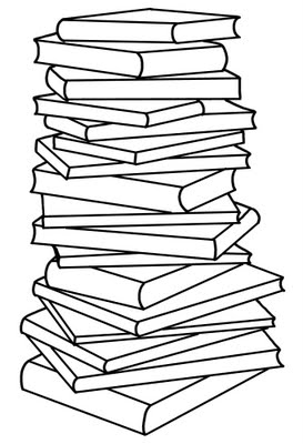 Stack of books pile of books clipart