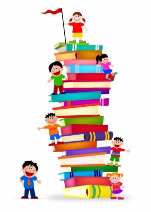 Stack of books vector clip art free vectors on