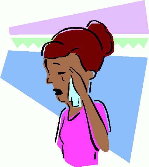 Woman crying clipart kid