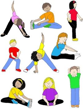 Workout clip art exercise for kids and for on