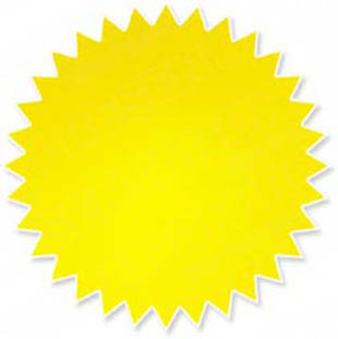 Yellow starburst clipart image 2