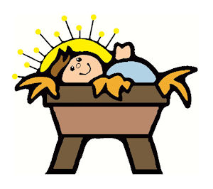 Baby jesus clipart hostted