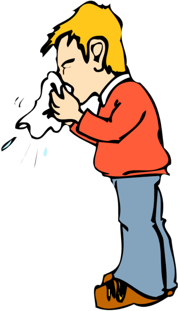 Blowing nose clipart