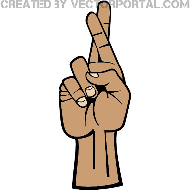 Crossed fingers for good luck free clipart images